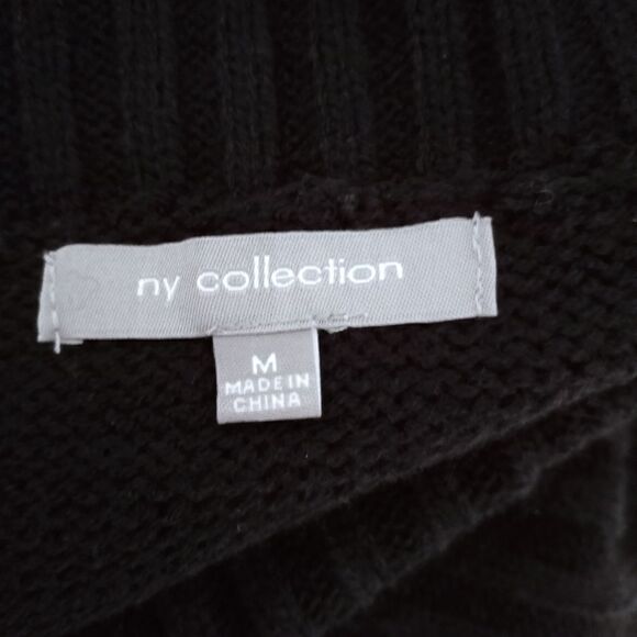 NY COLLECTION BLACK & RED SWEATER DRESS SZ.M EUC - Picture 5 of 7